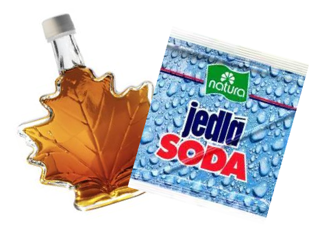 Jedlá soda a javorový sirup Jedlá soda a javorový sirup